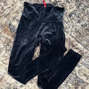 SPANX Navy Velvet Leggings